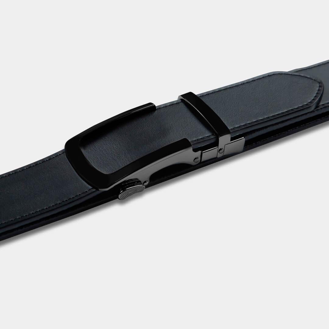Shiny Black | Genuine Leather Belt - Minimum Co. Ratchet Leather Belts