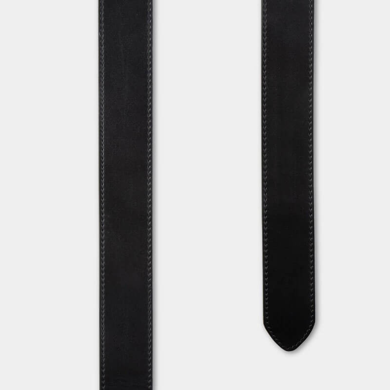 Black XL Genuine Leather Strap - Minimum Co. Ratchet Leather Belts