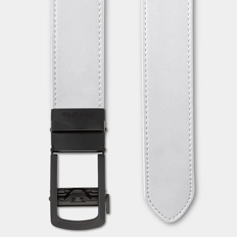 White Genuine Leather Belt - Minimum Co. Ratchet Leather Belts