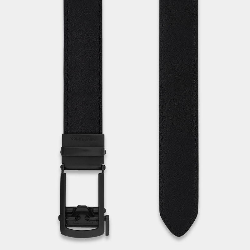 Black | Skinny Belt - Minimum Co. Ratchet Leather Belts