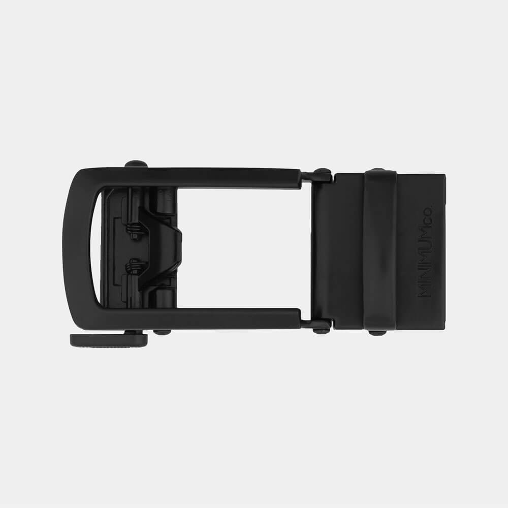 Black Skinny Buckle - Minimum Co. Ratchet Leather Belts