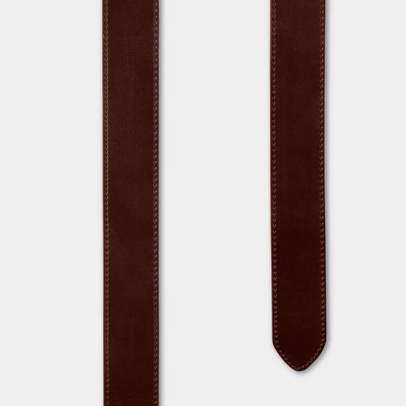 Brown XL Genuine Leather Strap - Minimum Co. Ratchet Leather Belts