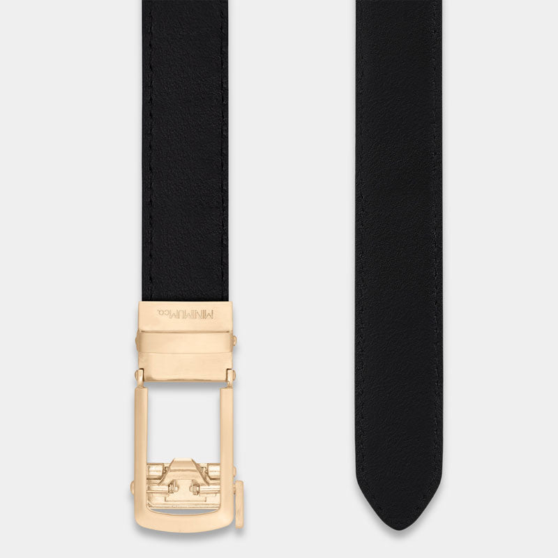 Gold | Skinny Belt - Minimum Co. Ratchet Leather Belts
