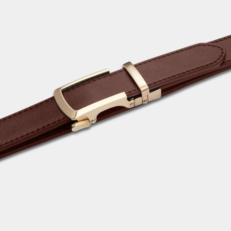 Gold | Skinny Belt - Minimum Co. Ratchet Leather Belts