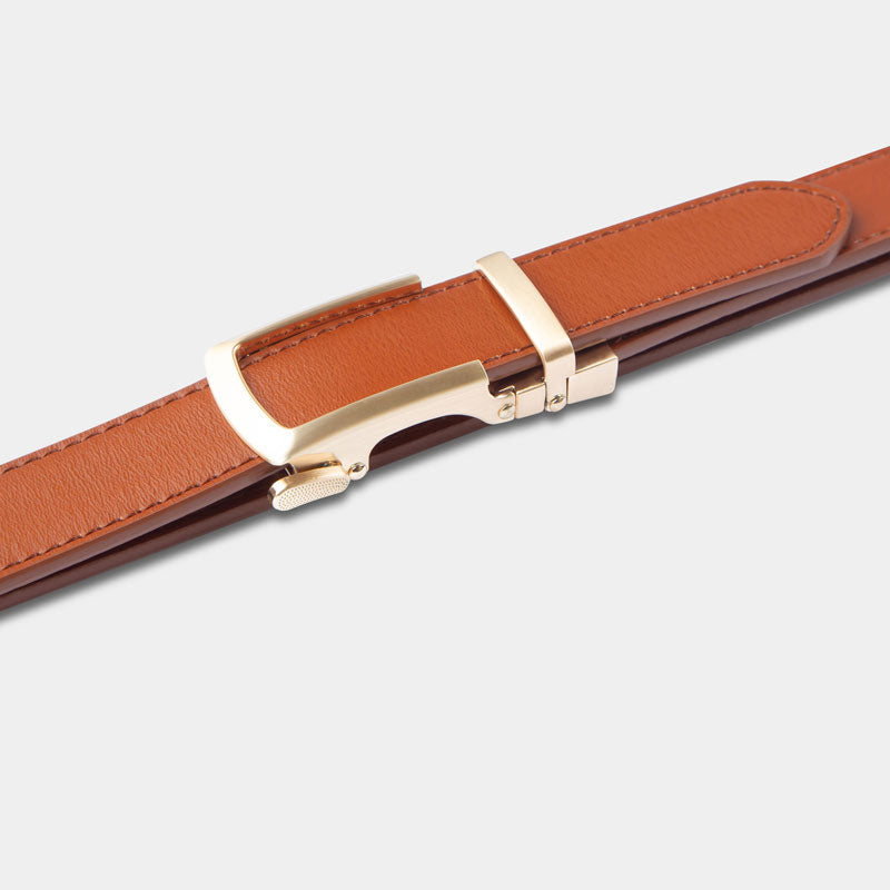 Gold | Skinny Belt - Minimum Co. Ratchet Leather Belts