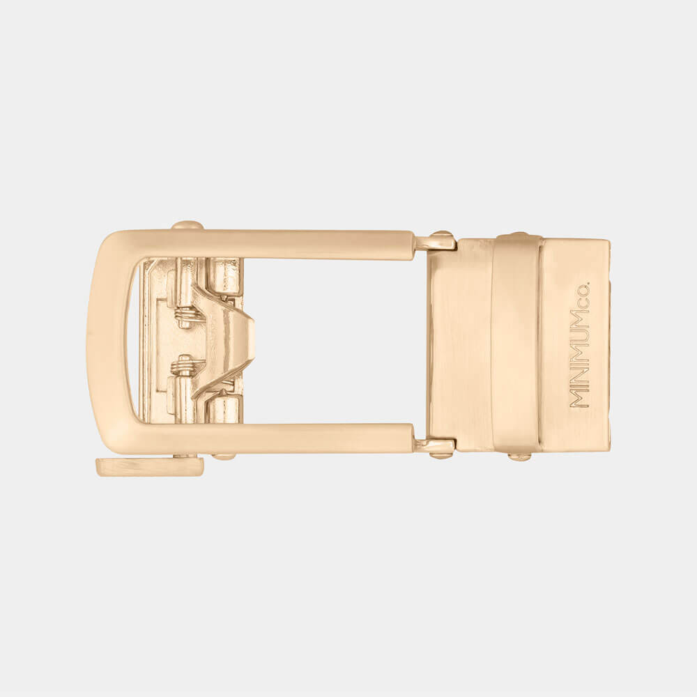Gold Skinny Buckle - Minimum Co. Ratchet Leather Belts