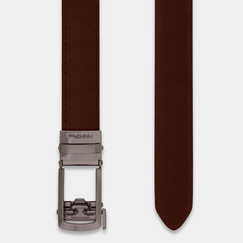 Gunmetal | Skinny Belt - Minimum Co. Ratchet Leather Belts