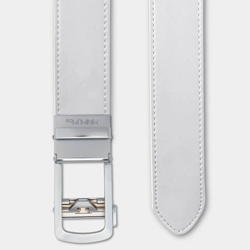 White Genuine Leather Belt - Minimum Co. Ratchet Leather Belts