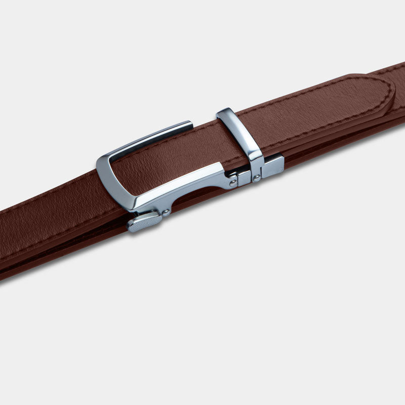 Matte Silver | Skinny Belt - Minimum Co. Ratchet Leather Belts