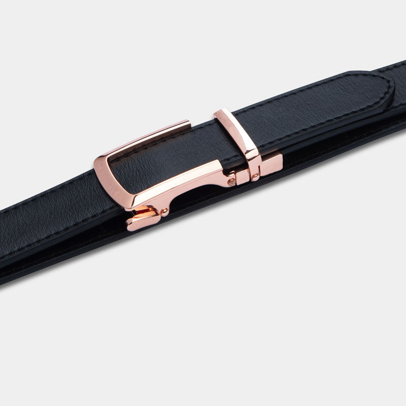 Rose Gold | Skinny Belt - Minimum Co. Ratchet Leather Belts