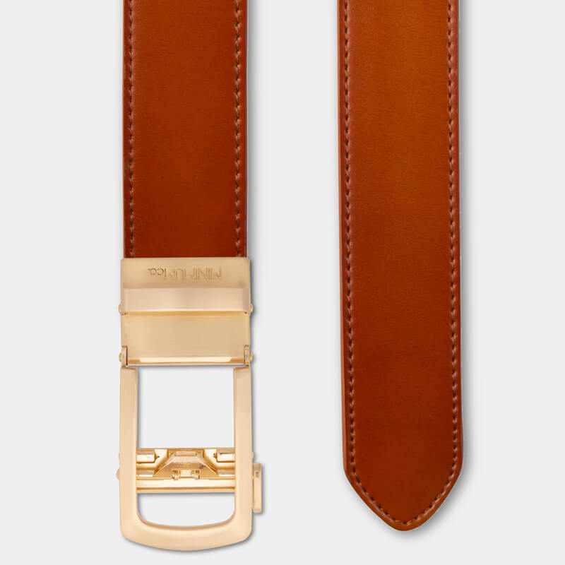 Gold | Genuine Leather - Minimum Co. Ratchet Leather Belts