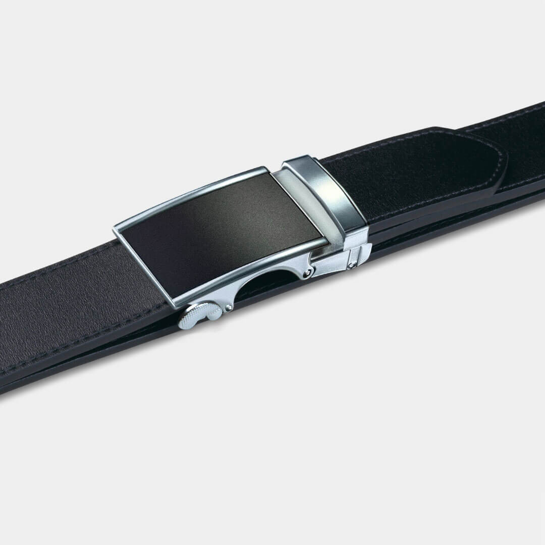 Black/Silver Heritage | Genuine Leather Belt