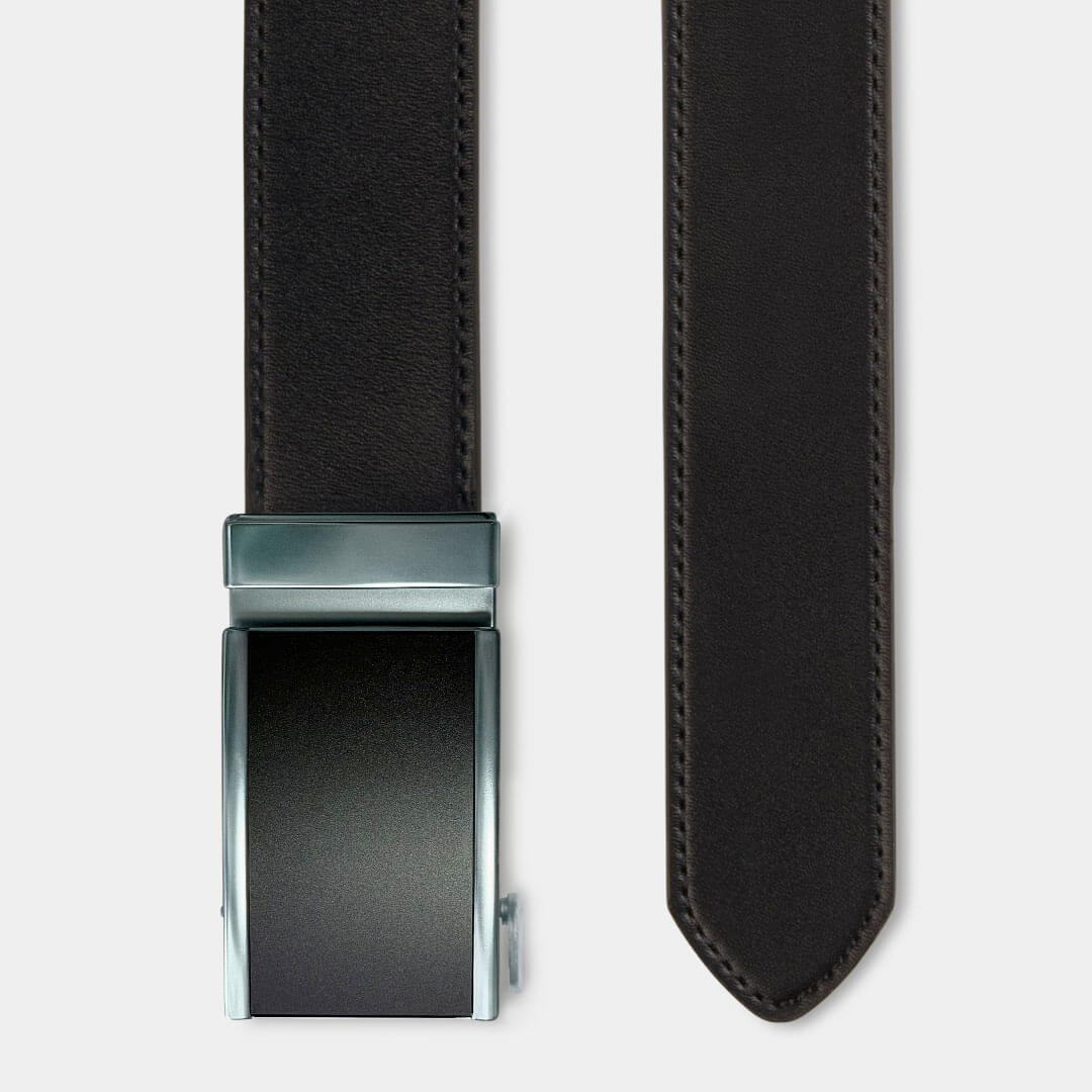 Black/Silver Heritage | Genuine Leather Belt