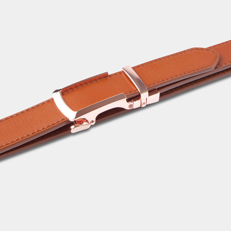 Rose Gold | Skinny Belt - Minimum Co. Ratchet Leather Belts