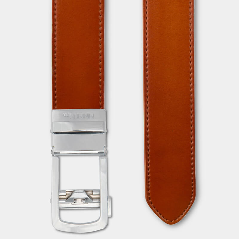 Silver | Genuine Leather - Minimum Co. Ratchet Leather Belts