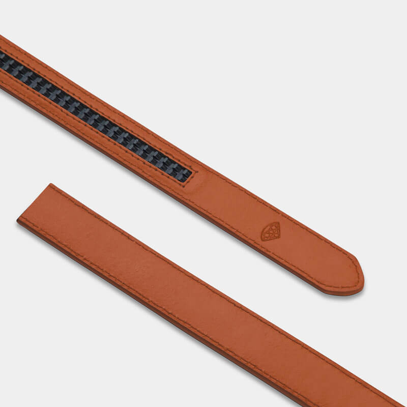 Tan Skinny Leather Strap - Minimum Co. Ratchet Leather Belts