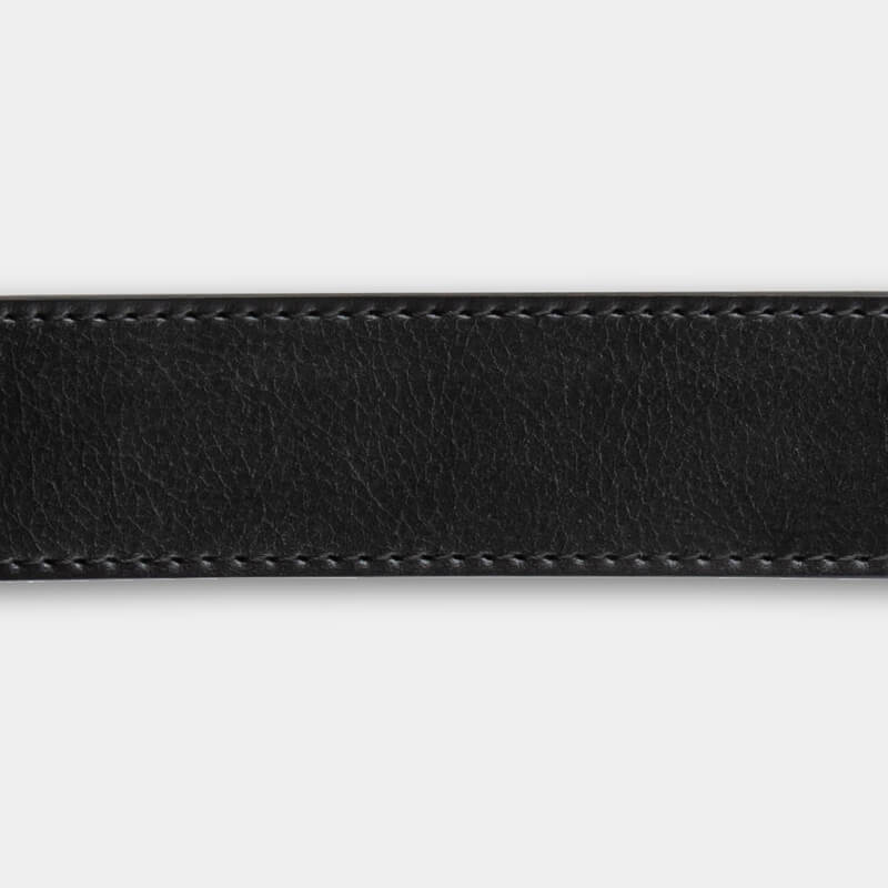 Black Full Grain Leather Strap - Minimum Co. Ratchet Leather Belts