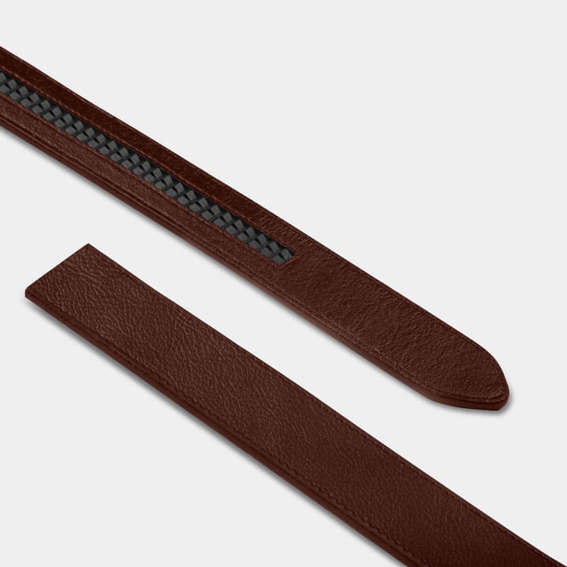 Brown Full Grain Leather Strap - Minimum Co. Ratchet Leather Belts