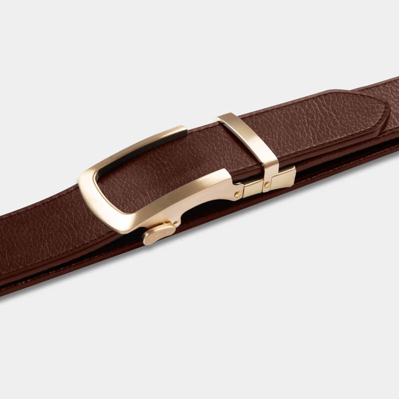 Gold | Full Grain Leather - Minimum Co. Ratchet Leather Belts