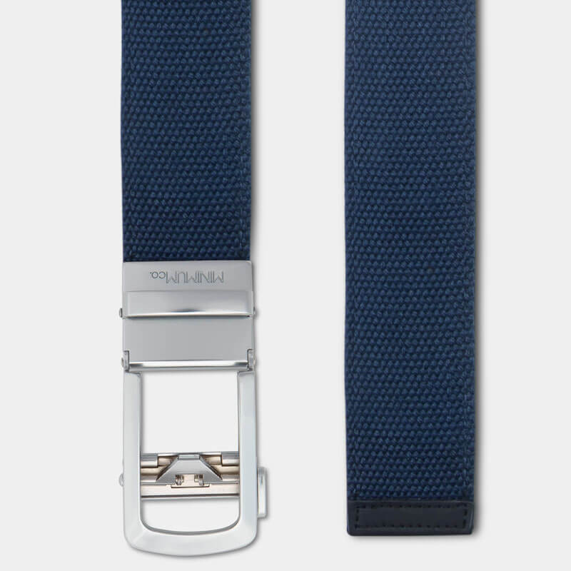 Matte Silver | Canvas - Minimum Co. Ratchet Leather Belts