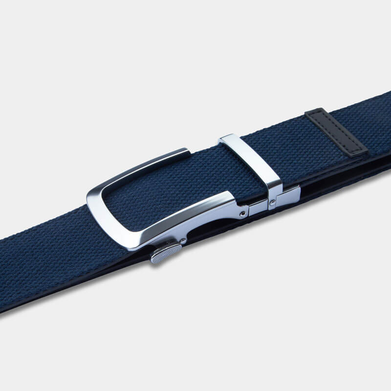 Matte Silver | Canvas - Minimum Co. Ratchet Leather Belts