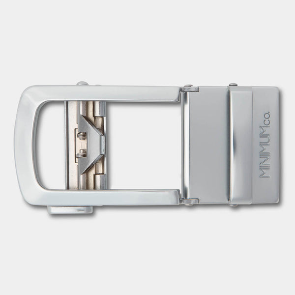 Matte Silver Buckle - Minimum Co. Ratchet Leather Belts