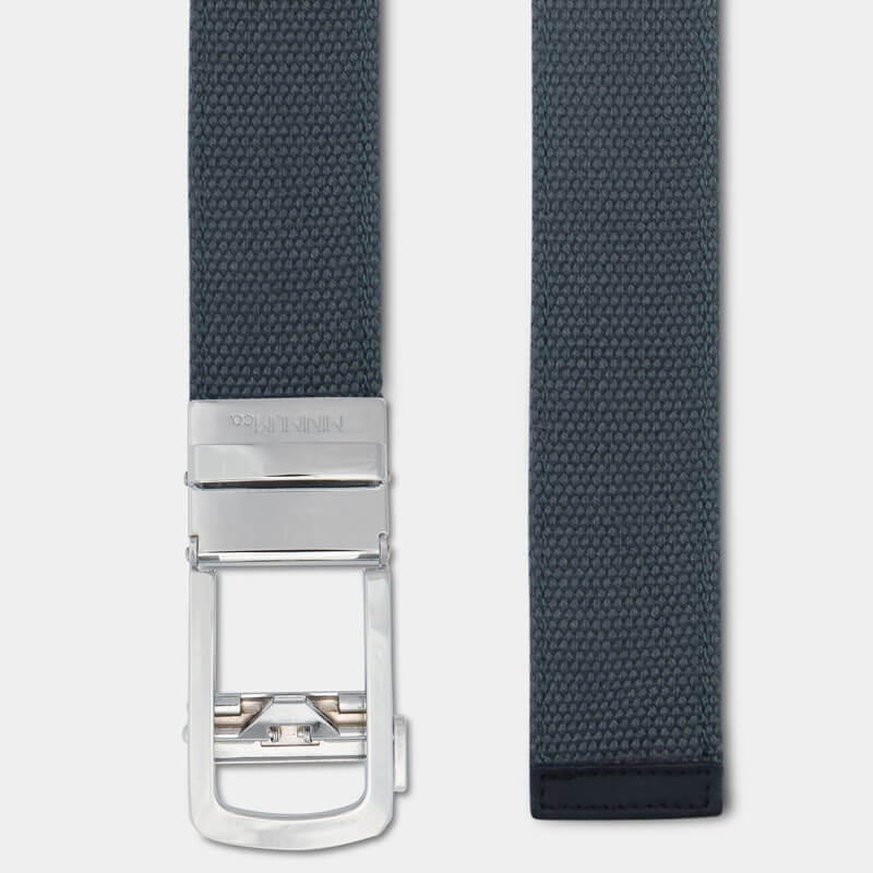 Silver | Canvas - Minimum Co. Ratchet Leather Belts