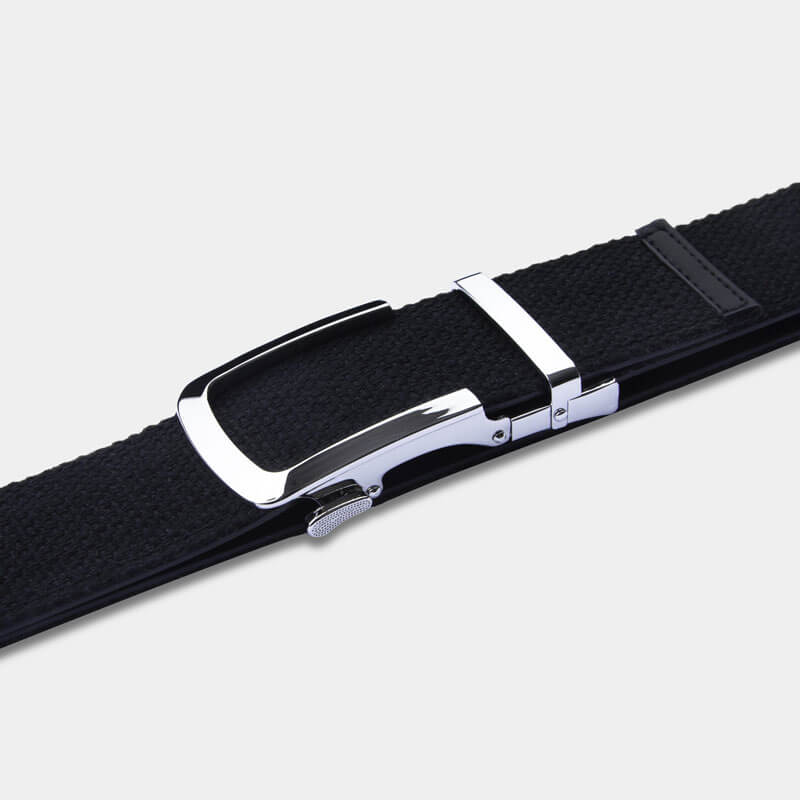 Silver | Canvas - Minimum Co. Ratchet Leather Belts