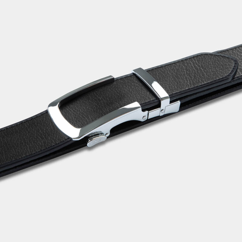 Silver | Full Grain Leather - Minimum Co. Ratchet Leather Belts