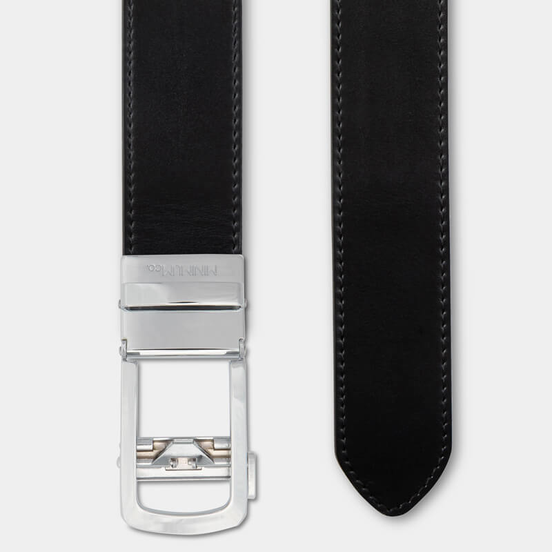 Silver | Genuine Leather - Minimum Co. Ratchet Leather Belts